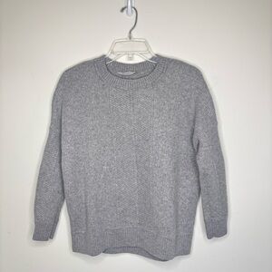 M1 Athleta Habitat Wool‎ Cashmere Sweater Gray Crewneck Relaxed Pullover Small